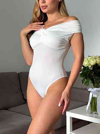 Стильний жіночий елегантний боді трикотаж масло Молочний Одеса