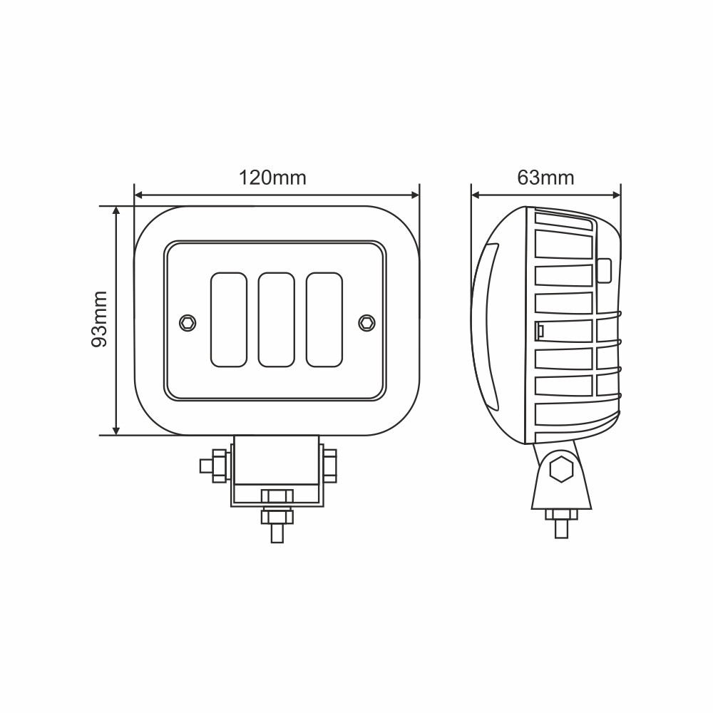 Фара светодиодная Winso Pro 10-30V, 30W (3x10W), 2700Lm, CSP1860DE 1шт (780780) Львов - изображение 8