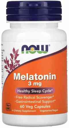 Мелатонин Now Foods Melatonin 3 мг 60 вегетарианских капсул Киев