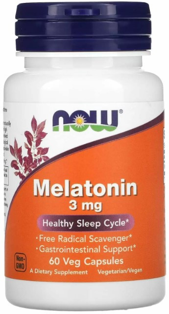 Мелатонін Now Foods Melatonin 3 мг 60 вегетаріанських капсул Київ - фото 1