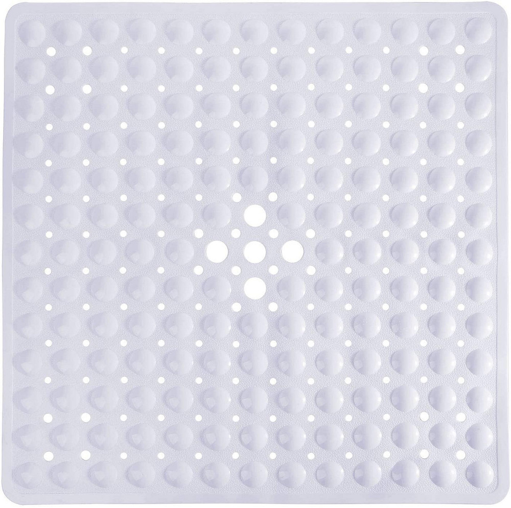 Силиконовый коврик противоскользящий Bathlux на присосках для ванны и душа, квадратный 53х53 см  Белый Каменец-Подольский - изображение 1