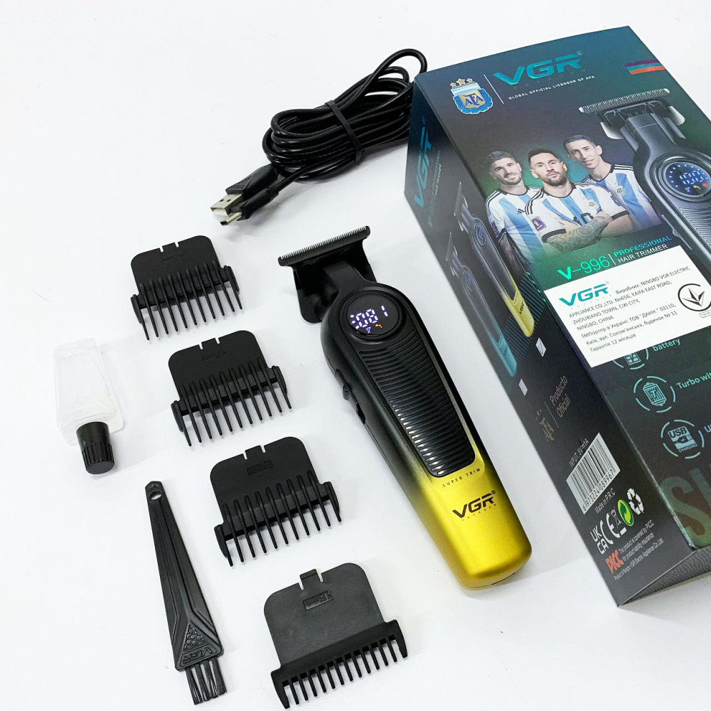 Водонепроникний тример для стрижки VGR V-996, Професійна акумуляторна машинка Акумулятор PB-45 Львів - фото 8