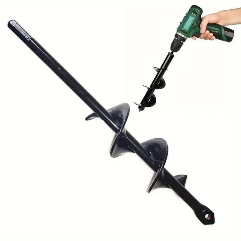 Бур для дрелі 8x45 см для копки лунок та посадки рослин Київ - фото 1