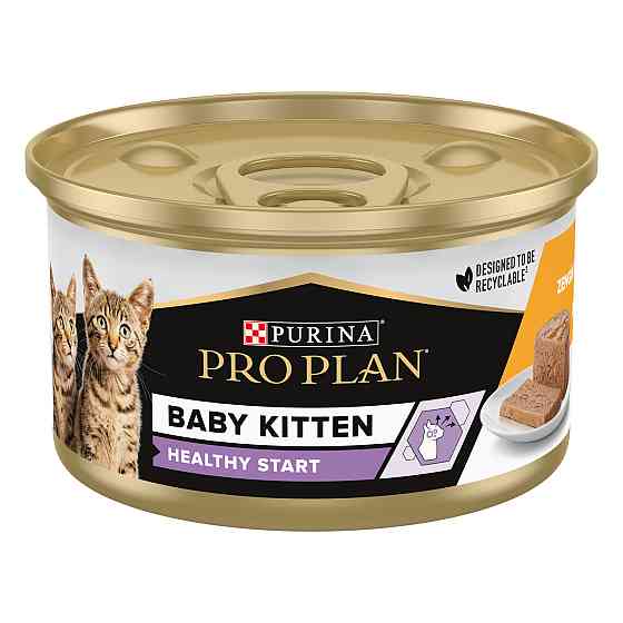 Вологий корм PRO PLAN Baby Kitten Healthy Start для кошенят після відлучення від матері, мус, з куркою, 85 г Київ