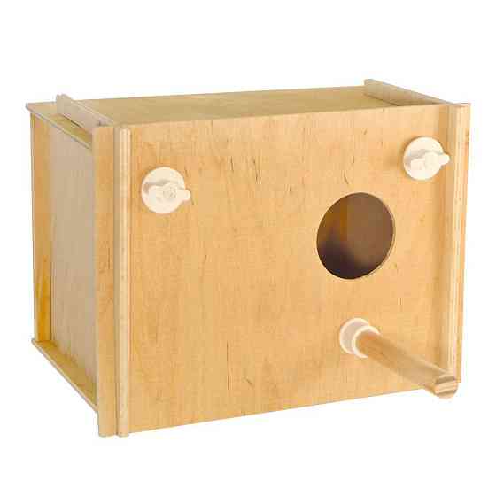 Горизонтальная дуплянка №3 для средних декоративных птиц (размер 22 х 16 х 17 см), Лори Винница