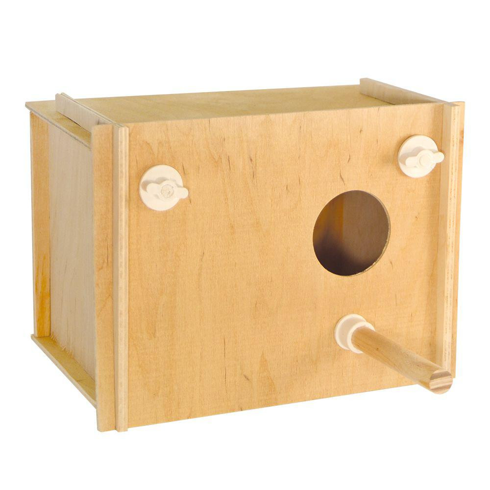 Горизонтальна дуплянка №3 для середніх декоративних птахів (розмір 22 х 16 х 17 см), Лорі Вінниця - фото 1