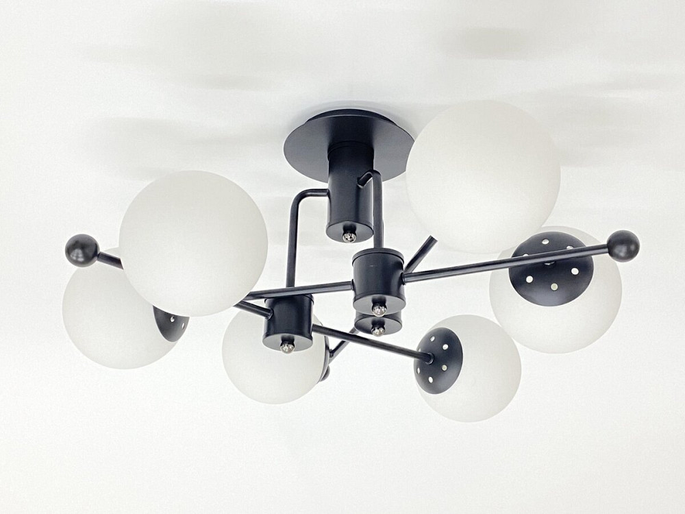 Стельова люстра на 6 плафонів 91193A/6 чорна Коломыя - изображение 1