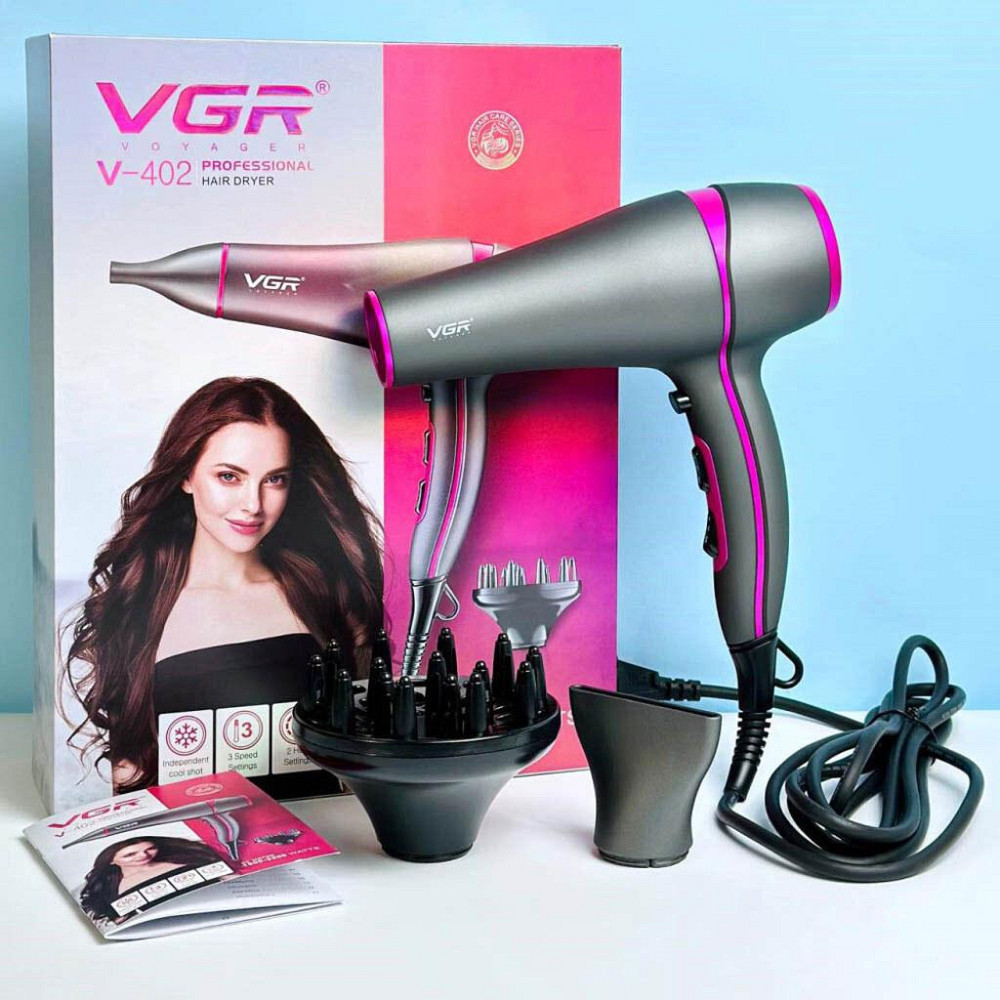 Професійний фен для волосся VGR V-402 – Потужність та стиль для ідеального укладання 7992 Одеса - фото 1