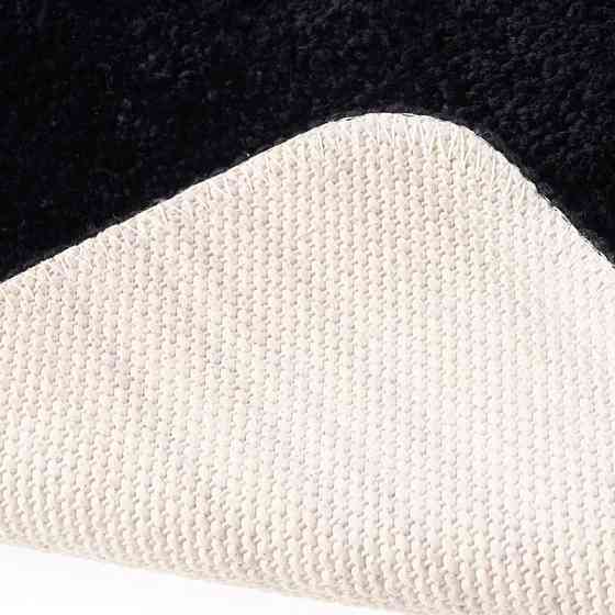 Коврик для ванны и душа Bathlux длинный мягкий ворс, нескользящий Черный Каменец-Подольский