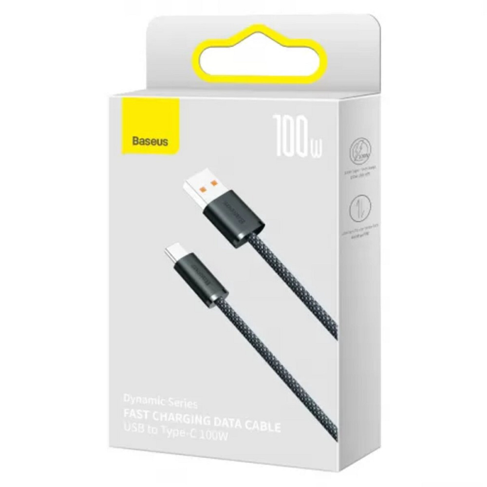 Кабель Baseus Dynamic Series Fast Charging Data Cable USB to Type-C 100W 1m Slate Gray Київ - фото 4