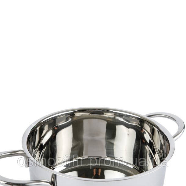 Каструля Axentia Brilliant Ø 16 см 1.8 л зі скляною кришкою нержавіюча сталь (135939) Київ - фото 6