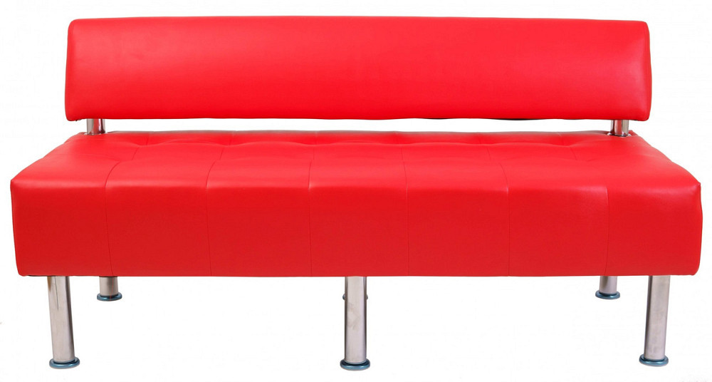 Диван Office Boom двойка со спинкой 1550х650х750 Красный Киев - изображение 2
