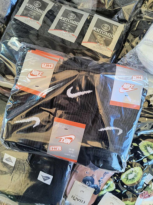 Набор черных мужских хлопковых носков 12 штук Nike socks Киев - изображение 1