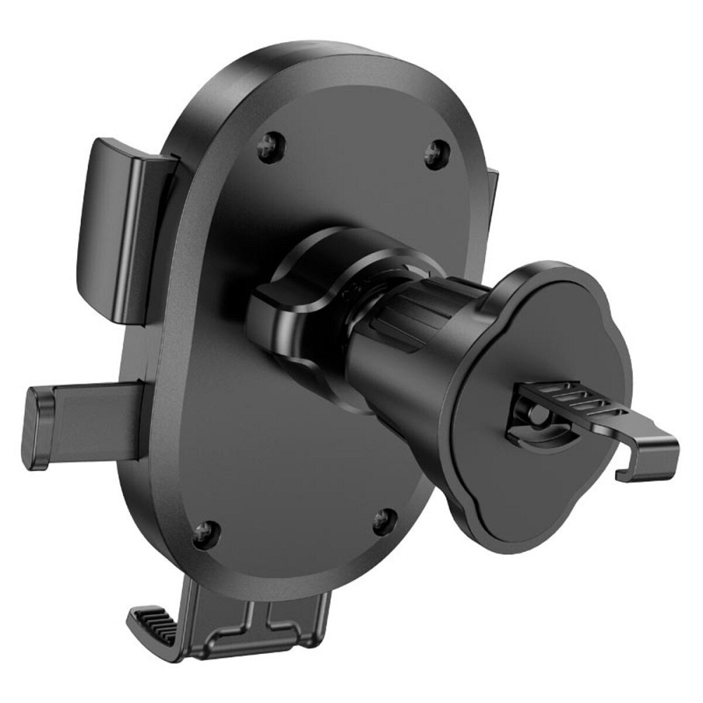 Тримач для мобільного HOCO H18 Mighty one-button car holder(air outlet) Black Київ - фото 4
