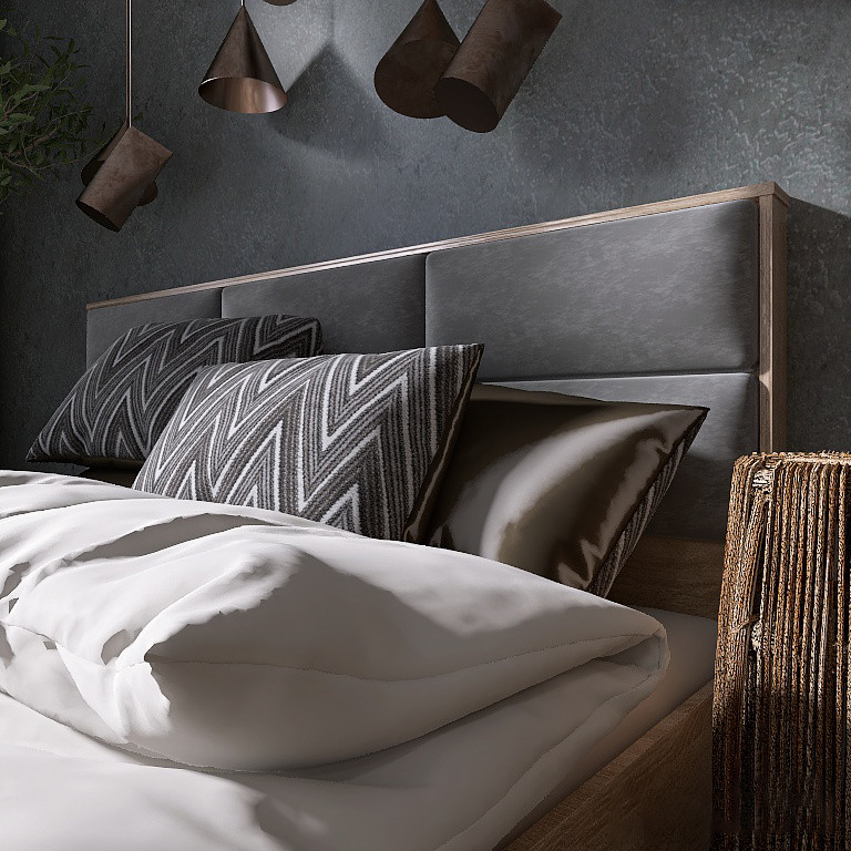 Кровать двуспальная Эверест КЛ-1400 Лайт (ламельный каркас) 140х200 см Дуб сонома (DTM-4651) Днепр - изображение 4