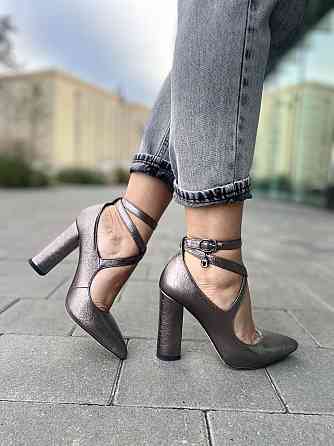 Туфлі жіночі MISSKA срібні еко-шкіра каблук 10см 36р.37р.38р. (3605) Коломия