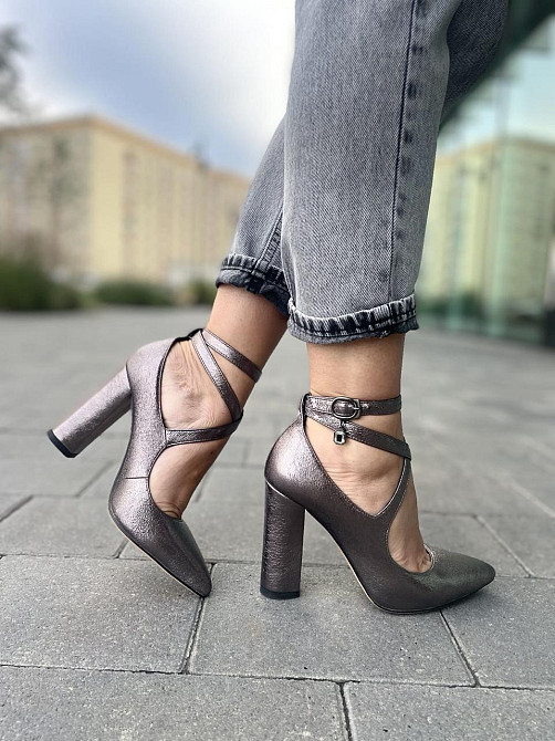 Туфлі жіночі MISSKA срібні еко-шкіра каблук 10см 36р.37р.38р. (3605) Коломыя - изображение 6