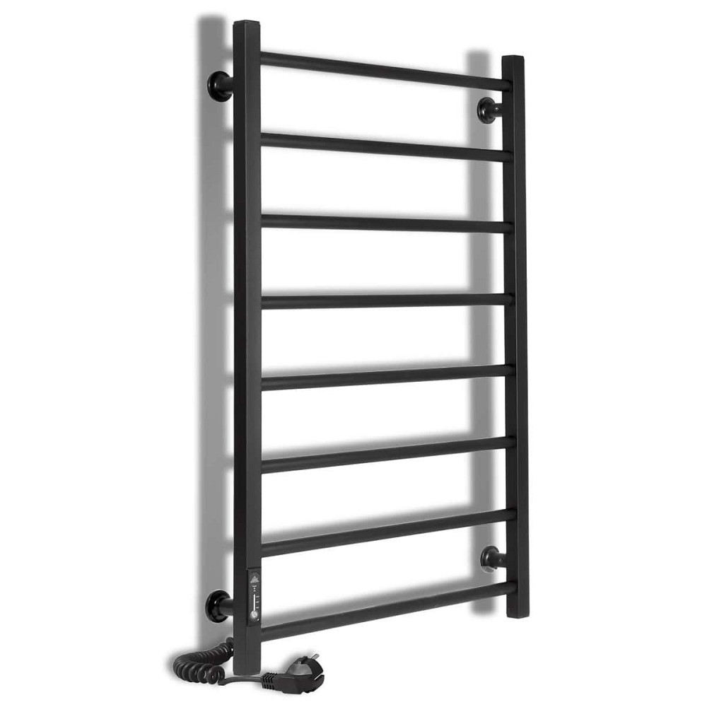 Електрична рушникосушарка Laris Зебра Альфа ЧФЧ8 400Х800 Е чорна, ліве підключення Київ - фото 1