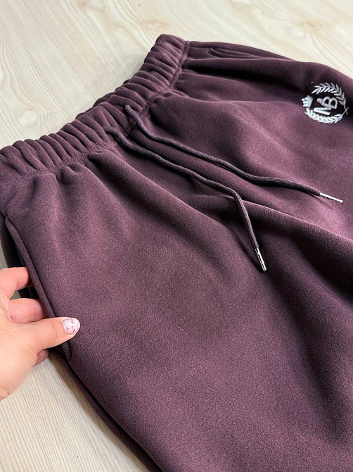 Костюм жіночий Joy One 80990 утеплений на флісі худі зі штанами бордовий, бордовий, M Київ - фото 15