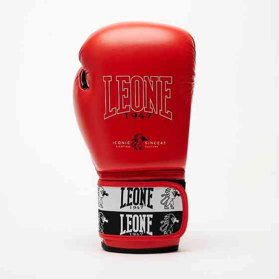 Боксерські рукавиці Leone GN208 ICONIC Red 16 унцій (бинти 4 м. в комплекті) Каменское