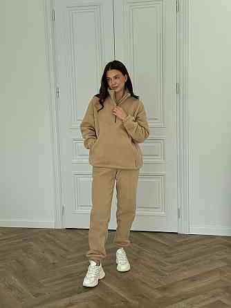 Теплый женский костюм TEDDY Бежевый XL-2XL Харьков