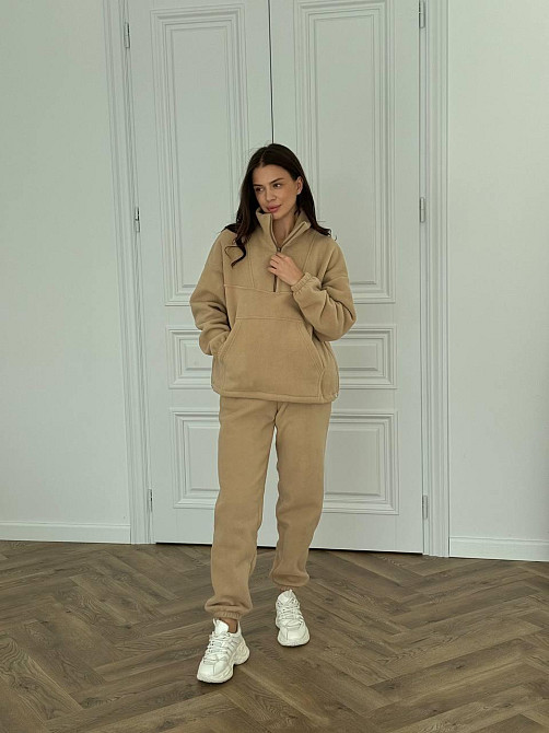 Теплый женский костюм TEDDY Бежевый XL-2XL Харьков - изображение 2