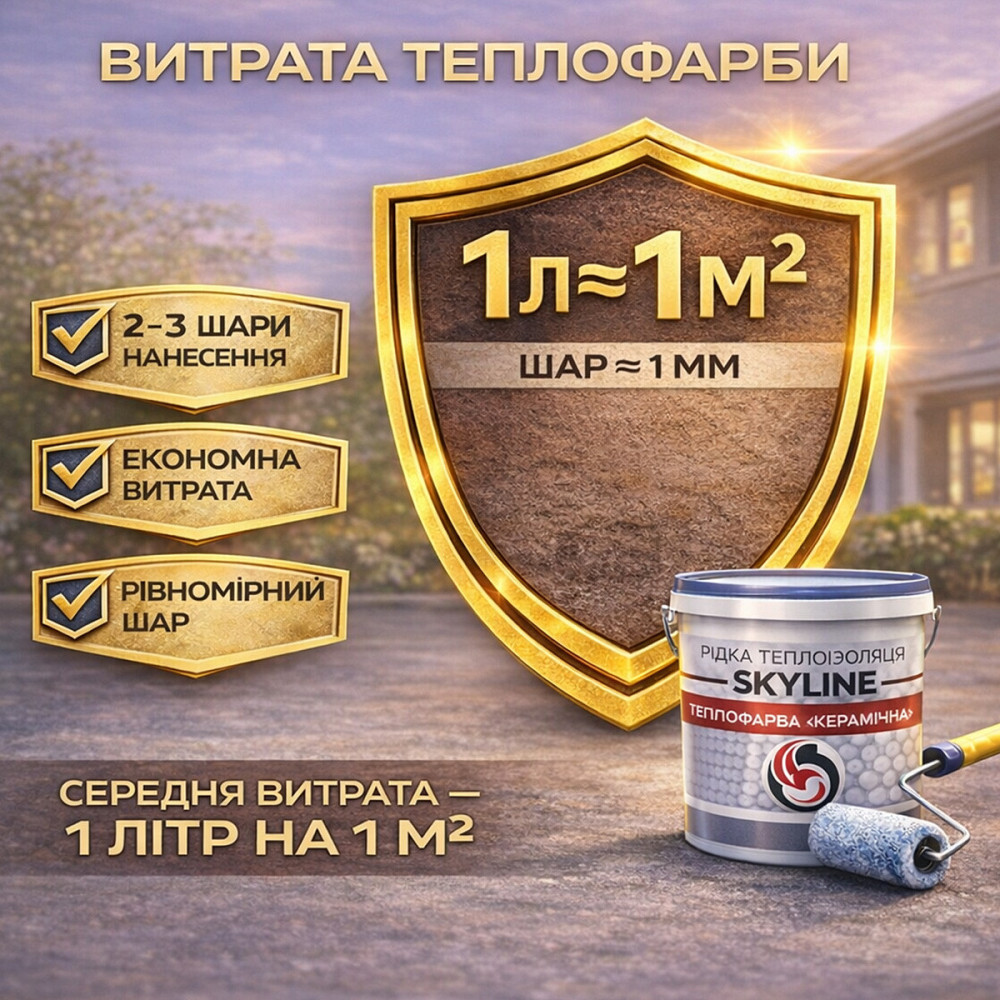 Жидкая теплоизоляция Skyline керамическая теплокраска для утепления стен, фасадов, металла и трубопроводов Коричневая 10 л Харьков - изображение 8