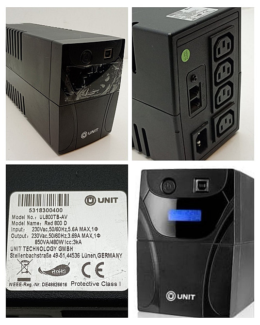 Джерело блок безперебійного живлення Unit Lin 800VA Red 800 D (Б клас) Луцк - изображение 1