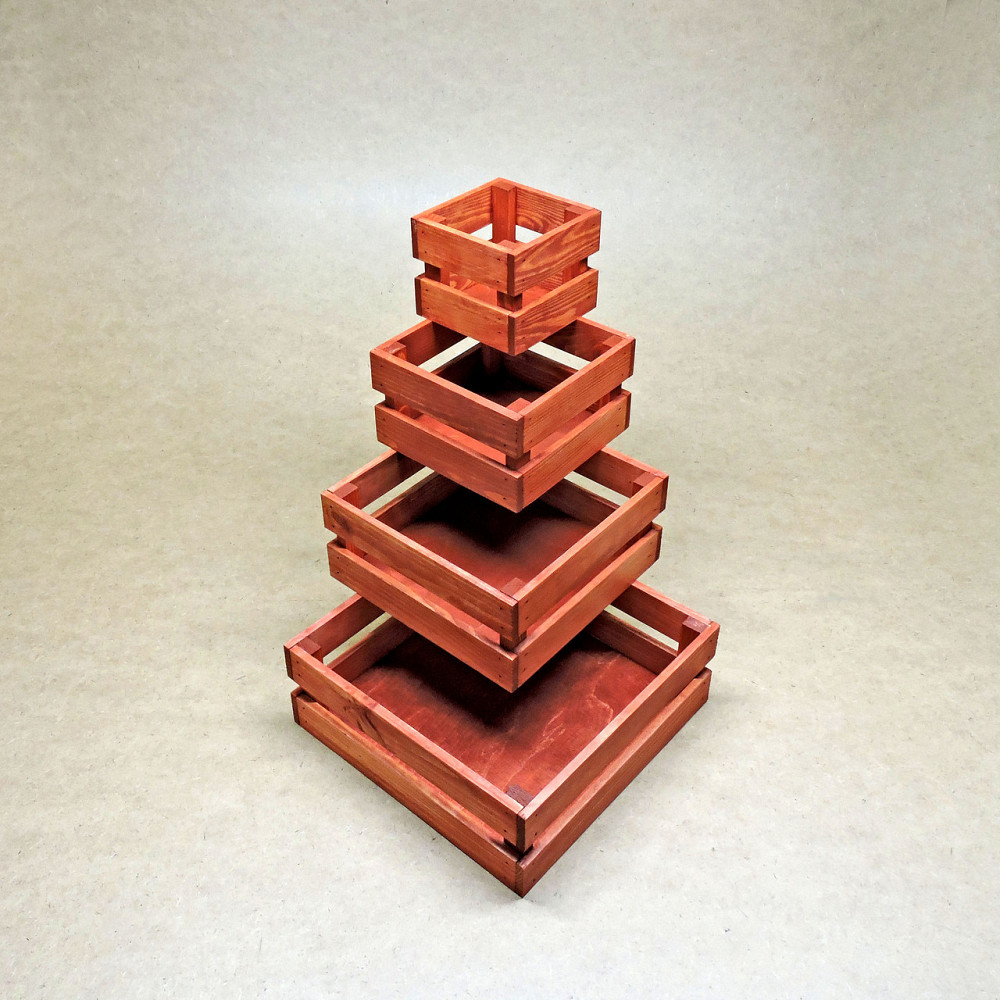 Набір коробів для зберігання "Мілена" 4шт корал Миколаїв - фото 1