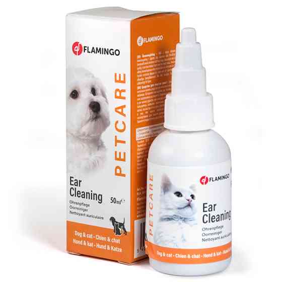 Flamingo Petcare Ear Cleaner ФЛАМІНГО краплі для чищення вух для собак та котів Київ