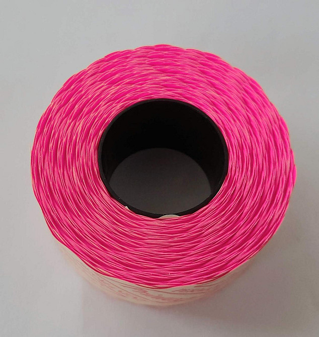 Этикетка (Ценники) под пистолет фигурная 26х12 мм, малиновая, 1000 шт Павлоград - изображение 1