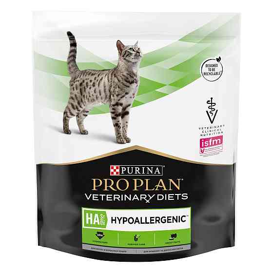 Сухий дієтичний корм PRO PLAN VETERINARY DIETS HA Hypoallergenic для дорослих котів та кошенят для зниження ознак інгредієнтної та нутрієнтної неперен Київ