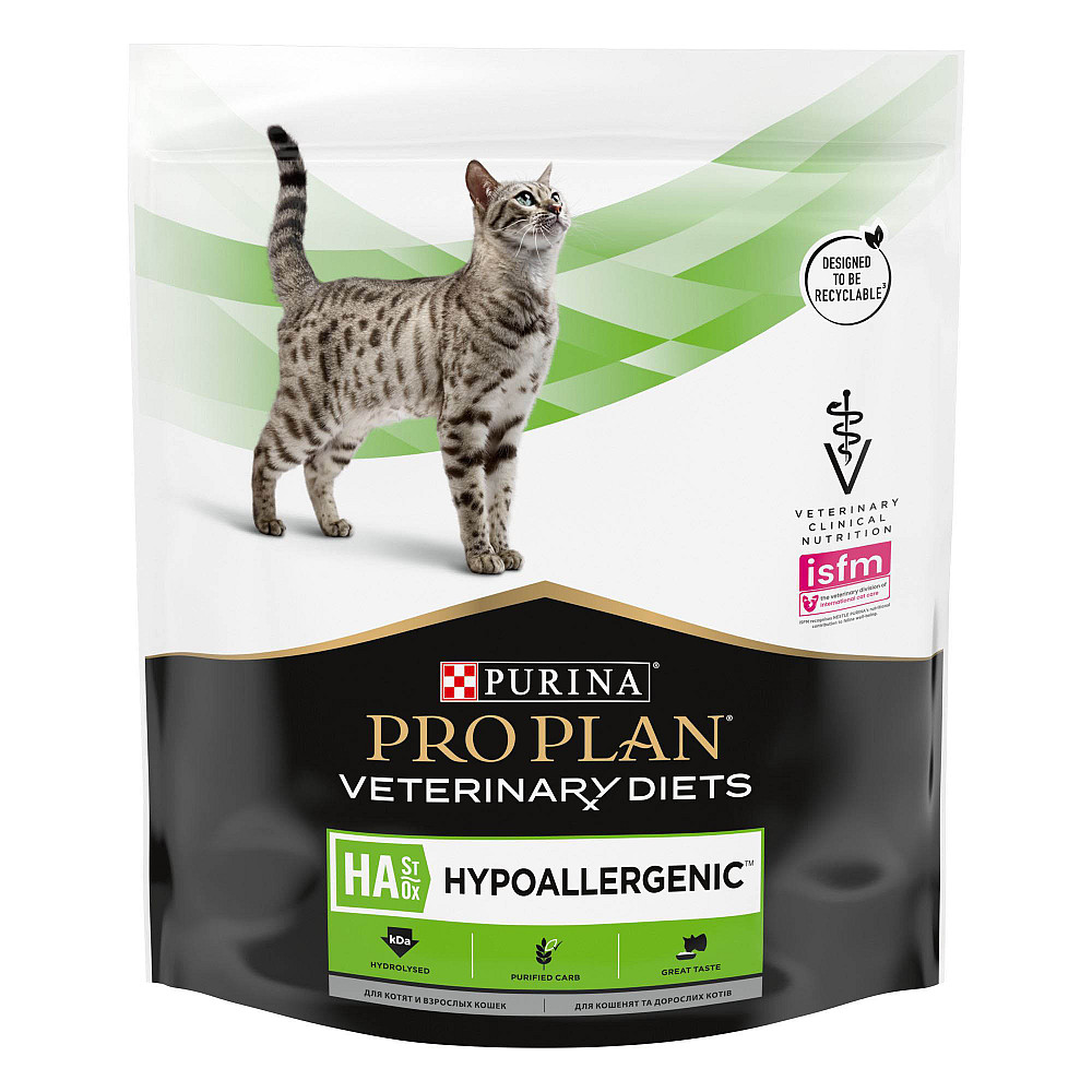 Сухий дієтичний корм PRO PLAN VETERINARY DIETS HA Hypoallergenic для дорослих котів та кошенят для зниження ознак інгредієнтної та нутрієнтної неперен Київ - фото 1