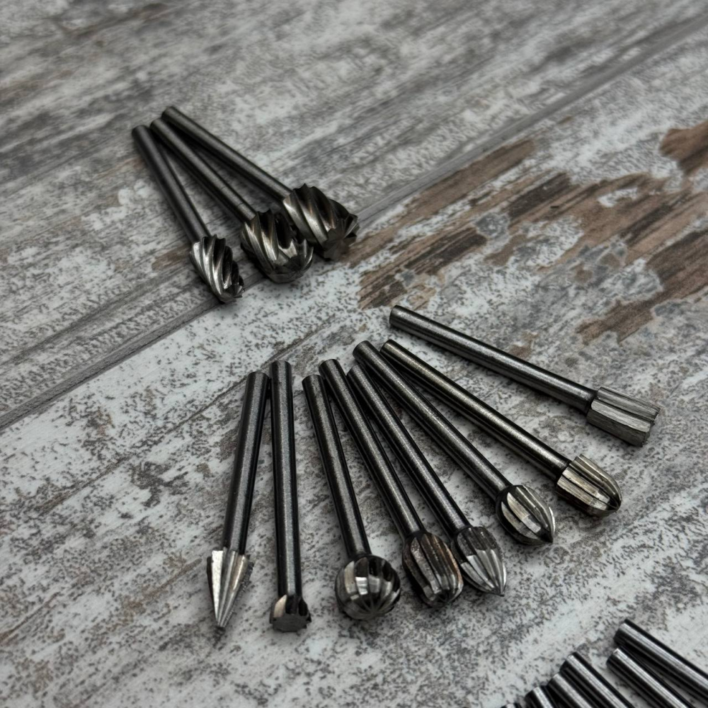 Набор борфрез по дереву 20шт HSS сталь, хвостовик 3мм для гравера и мини дрели Киев - изображение 1