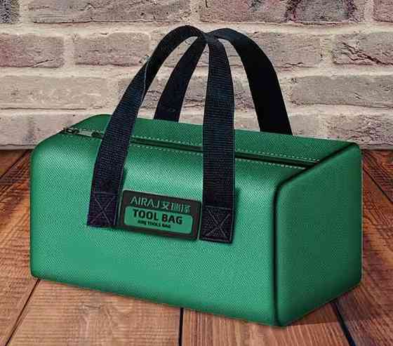 Сумка для инструментов AIRAJ 24 на 14 на 14 см черно-зеленая Киев