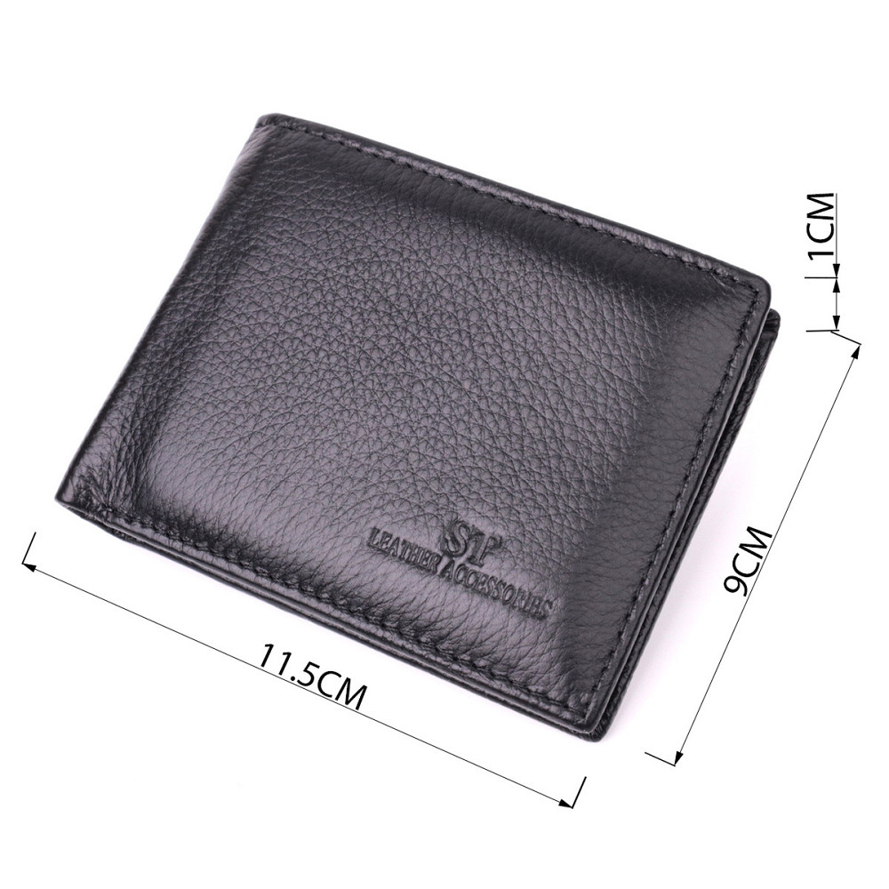 Удобное мужское портмоне из натуральной кожи ST Leather 22482 Черный Киев - изображение 7