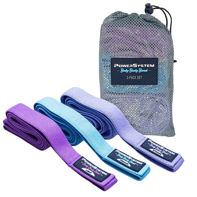 Набір тканевих гумок Power System PS-4129 Booty Band Set Long 3шт. Кам'янське - фото 1