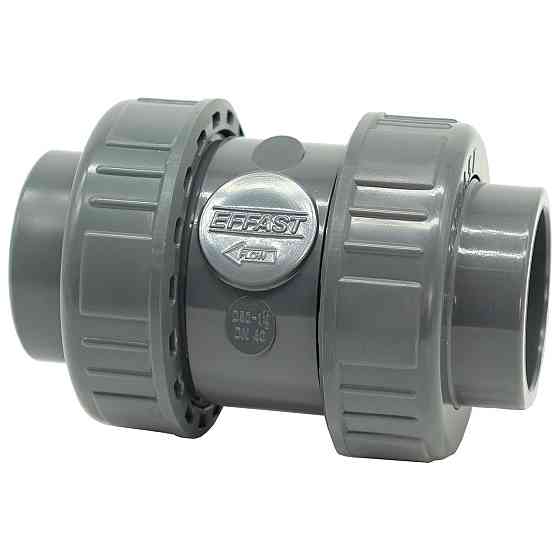 Обратный клапан ПВХ Effast CDRCBD0500 шаровый, с уплотнением EPDM, d50 Киев