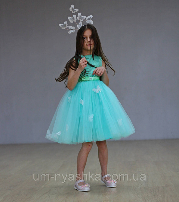 Розовое нарядное платье на девочку Детские нарядные платья с бабочками Кривой Рог - изображение 6