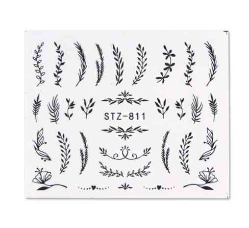 Красивые наклейки для ногтей черные - размер наклейки 6*5см, инструкция по применению есть в описании Киев