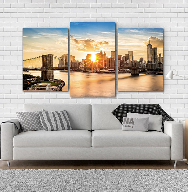 Модульна картина Місто Світанок (53х100см) Art-186_3 Київ - фото 2