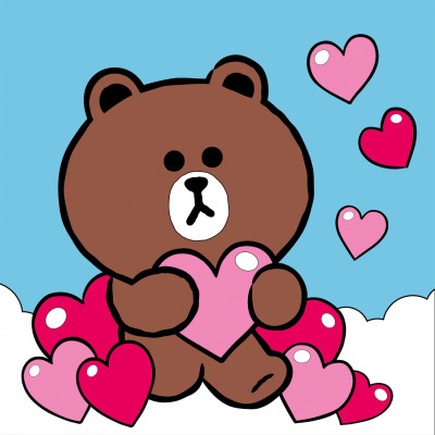 Картина по номерам Santi Лайн Френдс. Браун та серденько 25х25 см LED підсвітка (955037) Вінниця - фото 1