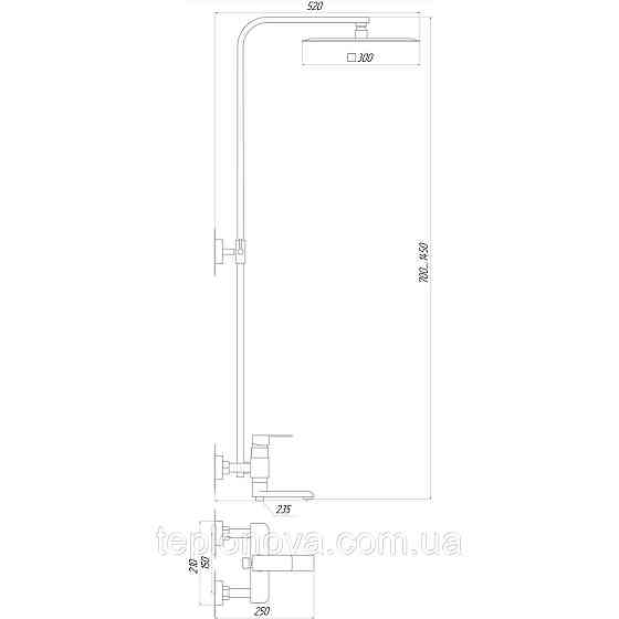 Душевая система Globus Lux MILANO GLM-0007 Черновцы