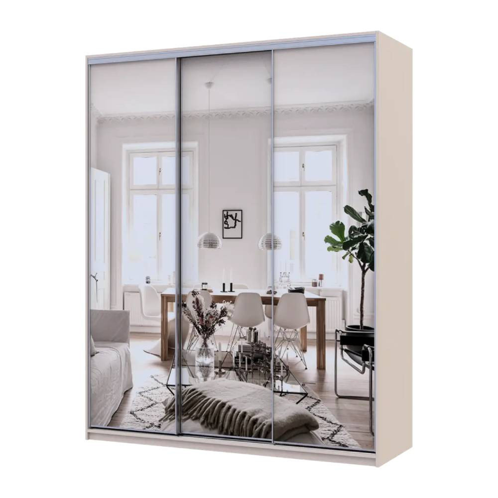 Шкаф-купе Doros Сити Лайт Кашемир 3 зеркала 180х60х225 (80736374) Днепр - изображение 1