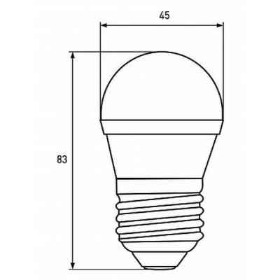 Лампочка EUROELECTRIC LED G45 5W E27 4000K 220V (LED-G45-05274(EE)) Винница