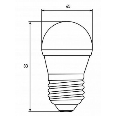 Лампочка EUROELECTRIC LED G45 5W E27 4000K 220V (LED-G45-05274(EE)) Вінниця - фото 3