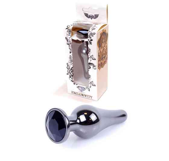 Анальна пробка - Jewellery Dark Silver BUTT PLUG- Black Sex Aura Київ