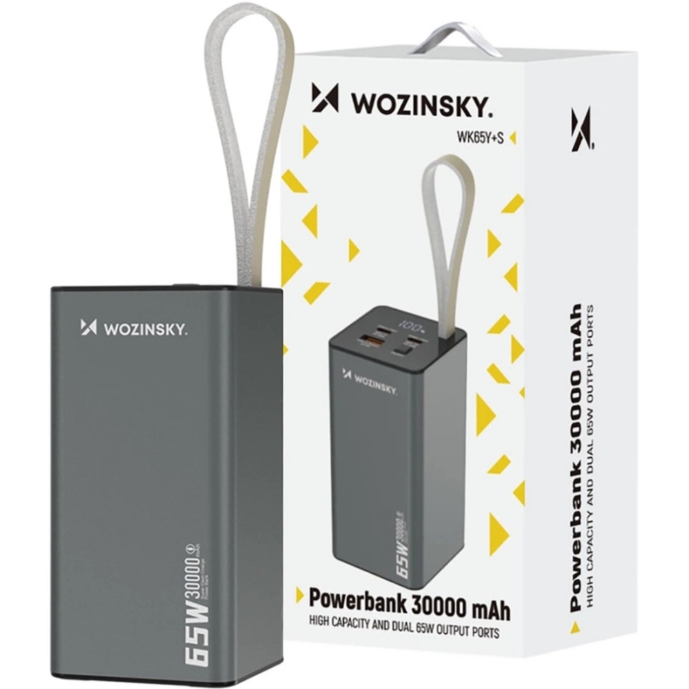 УМБ Wozinsky 30000mAh K65+ 65W PD,QC USB-A,2xUSB-C Gray Вінниця - фото 3