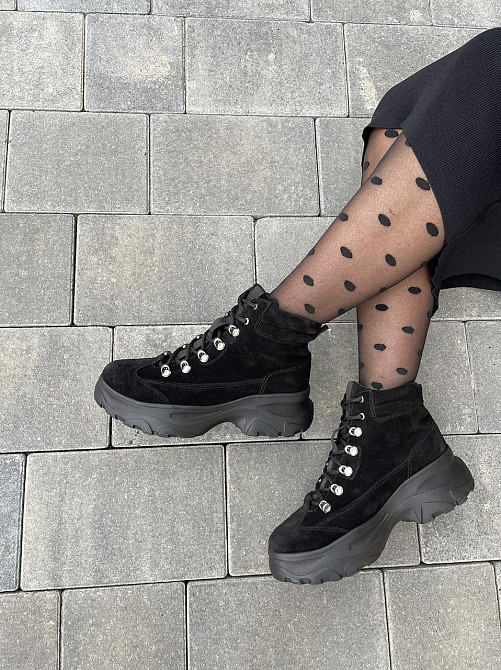 Черевики жіночі RONE чорні замша натуральна весна-осінь 36р. (2778) Коломыя - изображение 8