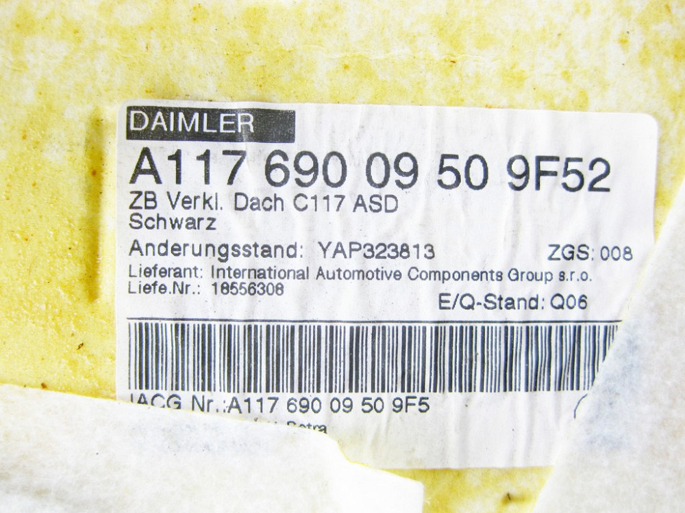 Mercedes-Benz  A1176900950 9F52 Обшивка стелі для панорамного даху + A1175406306 проводка стелі CLA C117 Одесса - изображение 7